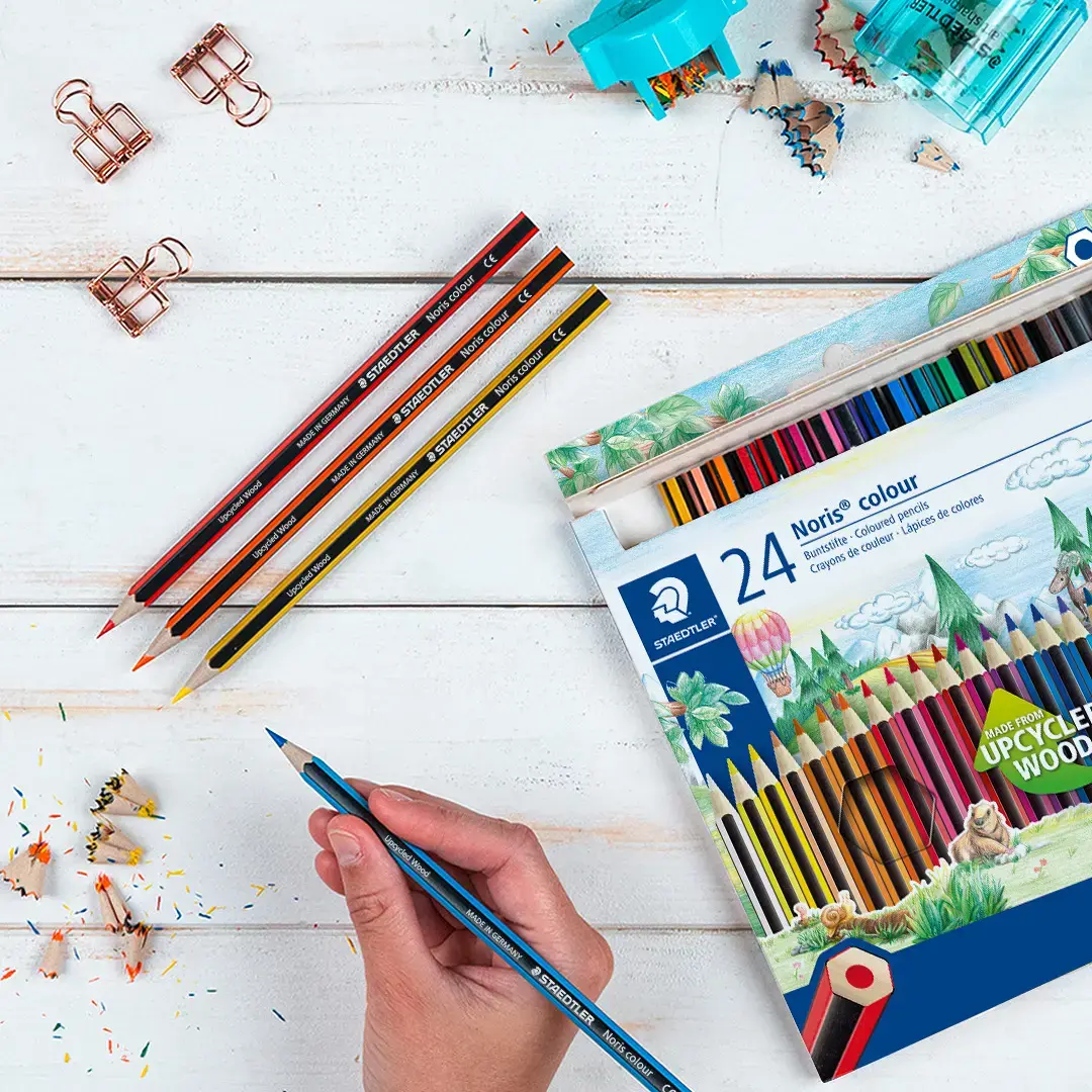 Krāsainie zīmuļi STAEDTLER NORIS COLOUR 185, 24 krāsu komplekts