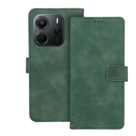 TENDER Book Case for XIAOMI Redmi Note 14 4G (GLOBAL - 164,84mm x 78,15mm x 8,16mm) green