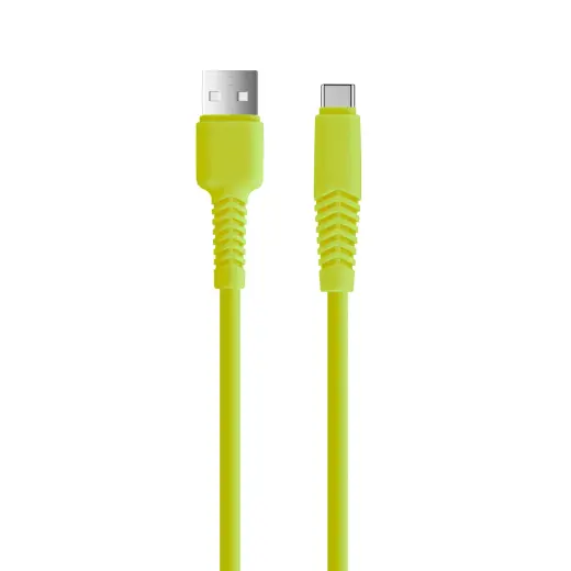 Setty KSA-C-1.52.411 провод для передачи данных и зарядки | USB-A на USB-C | 12W | 1.5м | lime