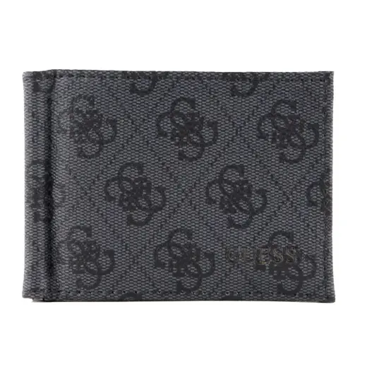 Guess, Vezzola, Textile Wallet, Coin Holder, SMVEZLLEA23, Black, For Men