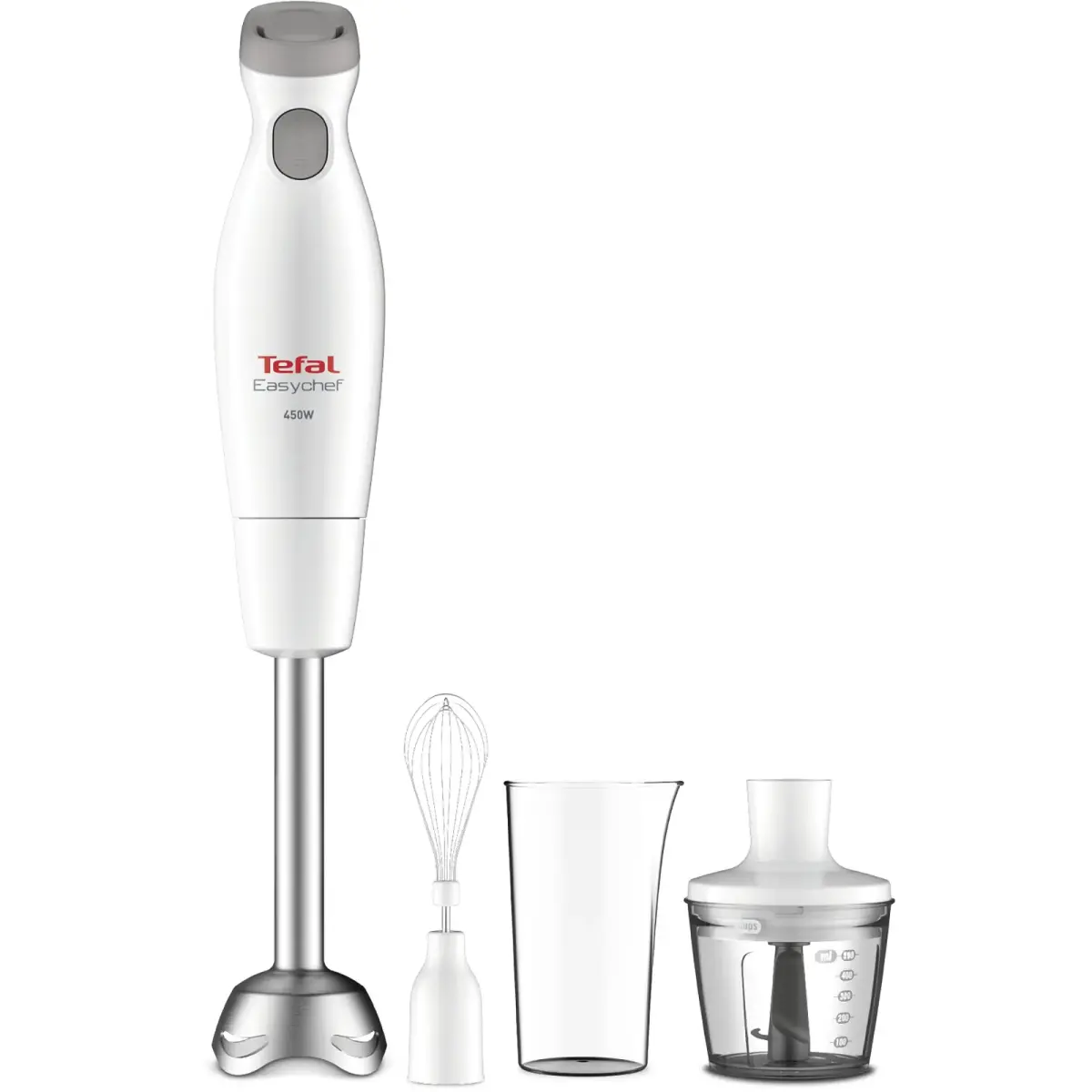 TEFAL Rokas blenderis Tefal Easychef 3in1, 450W, balts/nerūsējošais tērauds