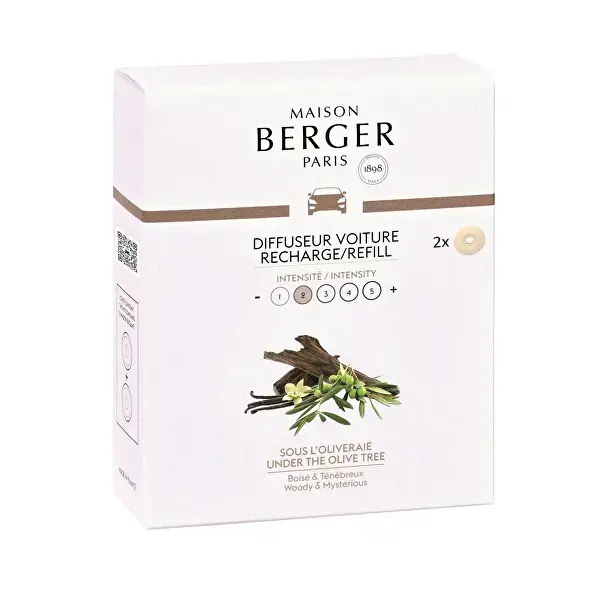 Maison Berger Paris Rezerv De Schimb Pentru Difuzor Auto Sub Mslin Olive Tree (Car Diffuser Recharge/Refill) 2 Buc
