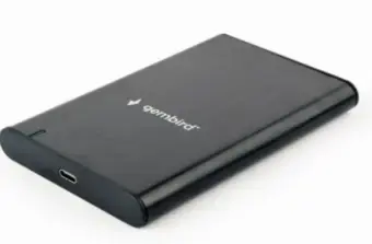 Gembird 2.5' Enclosure with USB Type-C port Black