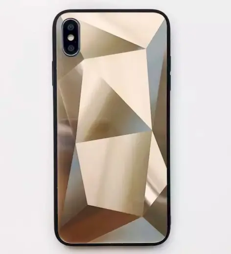 Fusion Diamond Stone Back Case Silicone Case For Apple iPhone 11 Gold