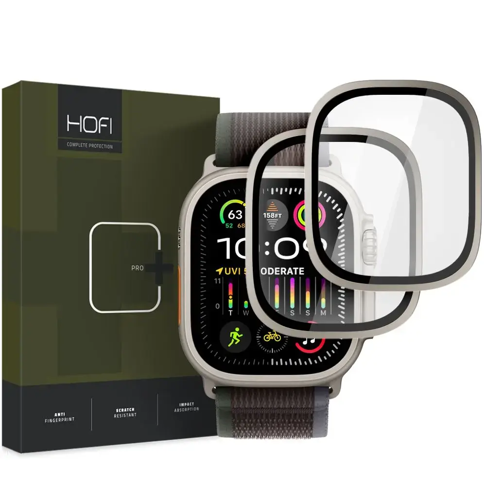 HOFI STIKLA GREDZENS 2-PACK APPLE WATCH ULTRA 1 | 2 (49 MM) TITĀNA RŪDĪTS STIKLS