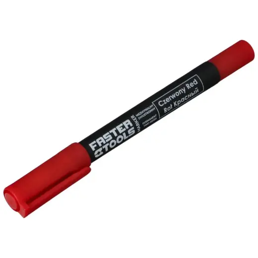 Marķieris divpusējs permanents sarkans 1.2mm/0.6mm