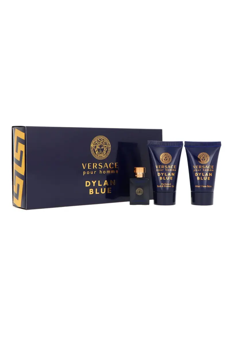 Set Versace Dylan Blue Pour Homme Edt 5ml + Shower Gel 25ml + After Shave Balm 25ml