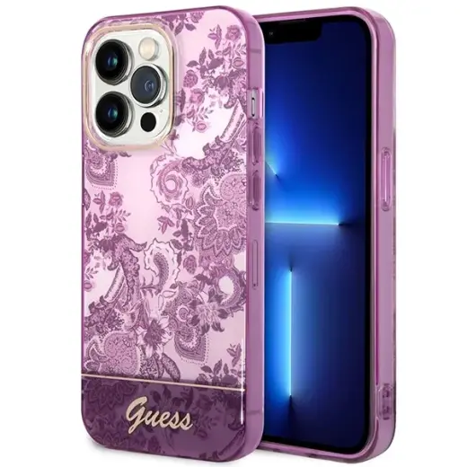 Guess GUHCP14LHGPLHF iPhone 14 Pro 6,1" fuksja|fuschia hardcase Porcelain Collection