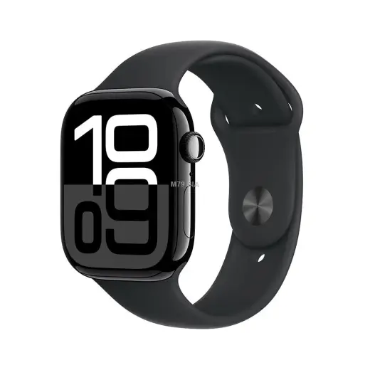 Watch Series 10 GPS 46 mm Jet Black Aluminium Case with Black Sport Band - M|L