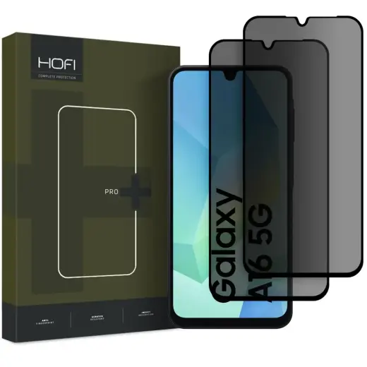 HOFI ANTI SPY karastatud klaas telefonile Samsung Galaxy A16 4G | 5G, privaatsusefekt, 2 tk komplekt