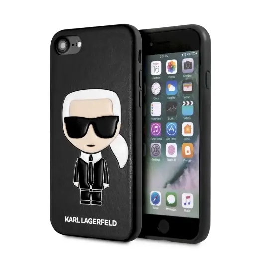KLHCI8IKPUBK Karl Lagerfeld Full Body Iconic Cover for iPhone 8|SE2020 Black