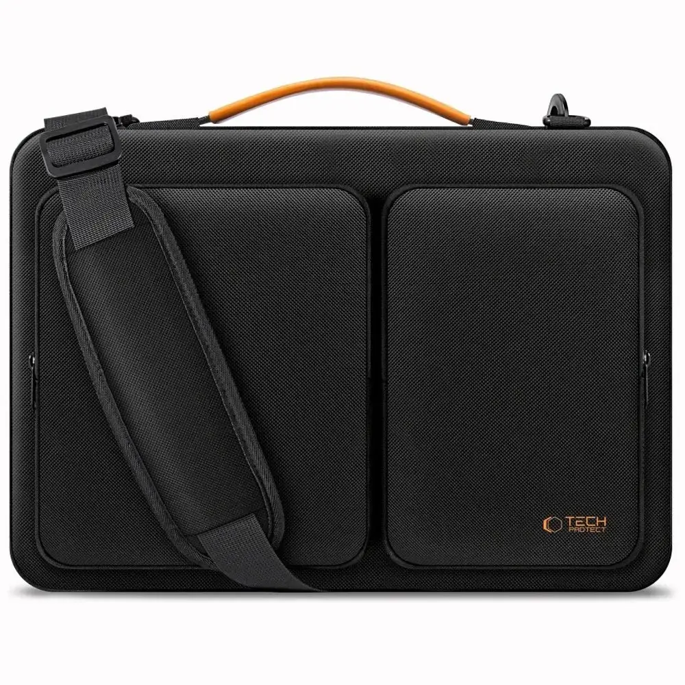 Tech-Protect Defender Bag for 15-16 Laptop - Black and Orange