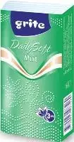 Handkerchiefs GRITE Perlum Mint, 3-ply, 1 pack, white