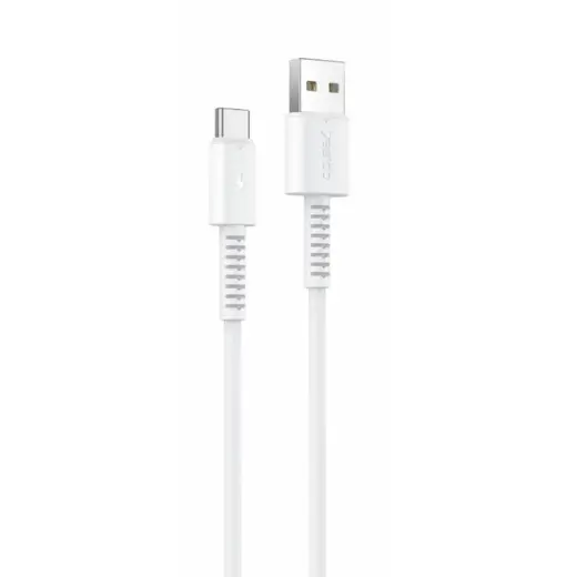 YESIDO CA120 andmeedastus- ja laadimiskaabel | USB-A kuni USB-C | 18W | 1m | valge