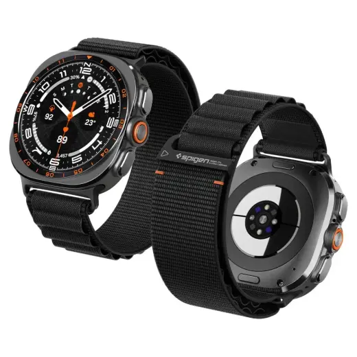 Spigen WBF1 išmaniojo laikrodžio dirželis Galaxy Watch Ultra (47 mm) | juodas