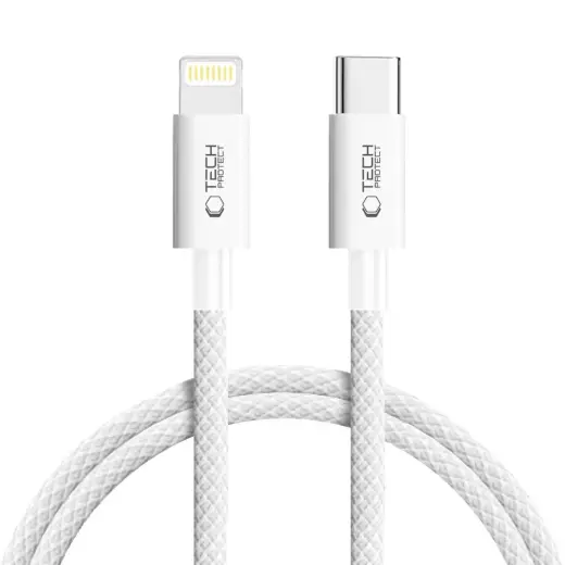 Tech-Protect Ultraboost Lite data transfer and charging cable | USB-C to Lightning | 27W | 1m | grey