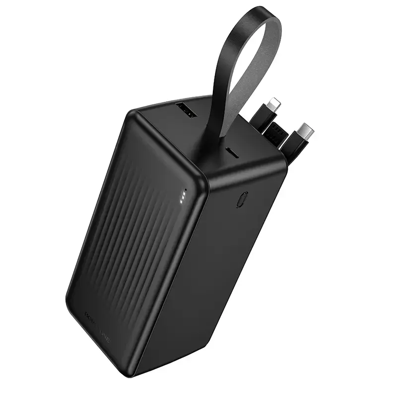 Borofone BJ79C Clever ārējais akumulators (powerbank) | 50 000 mAh | USB-A, USB-C, Lightning | melns