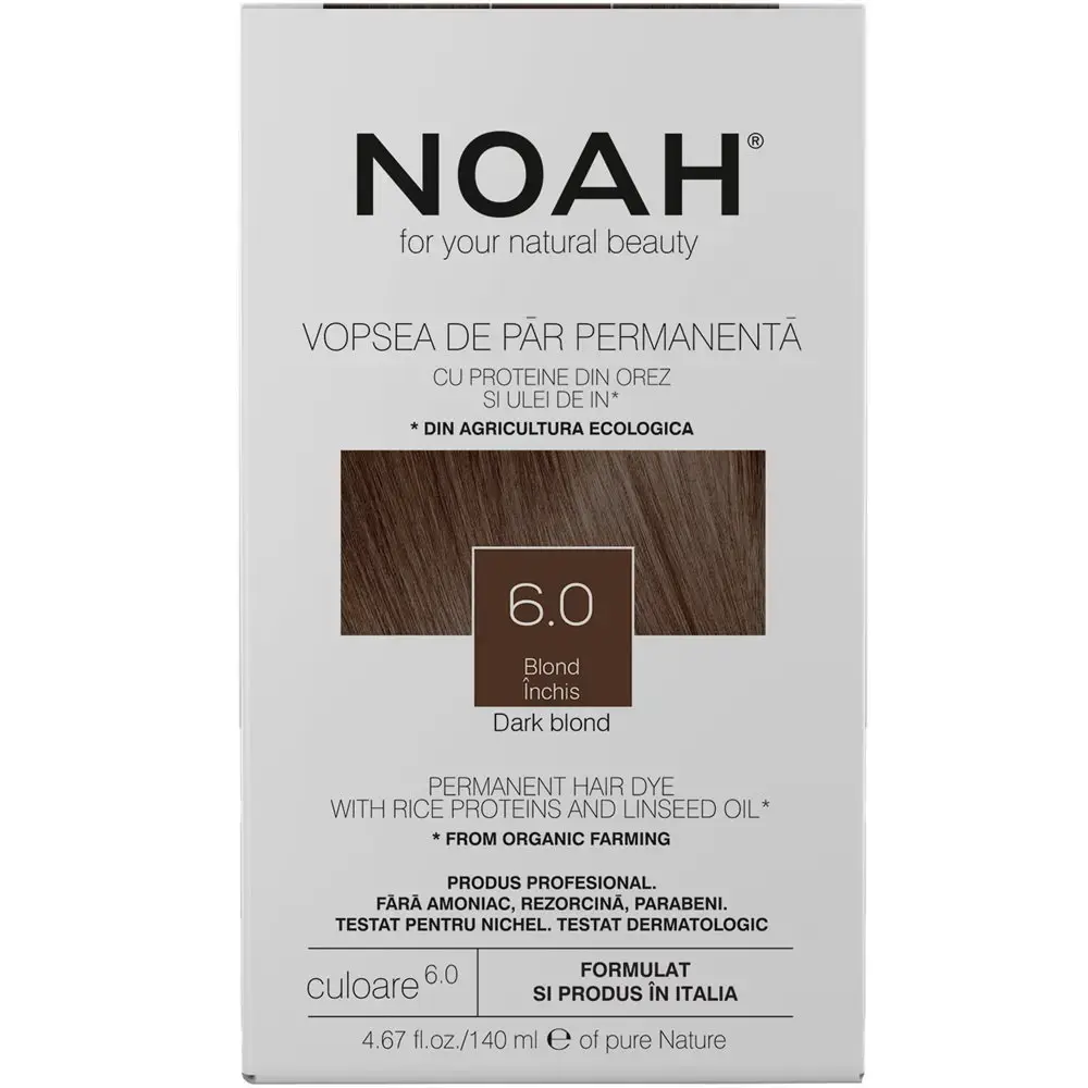 Noah, Permanent Hair Colour, Permanent Hair Dye, 6.0 Dark Blonde, 140 ml