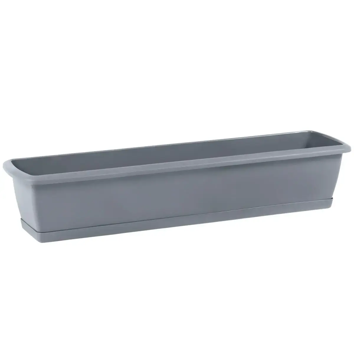 Prosperplast Balcony box 80cm with saucer, grey
