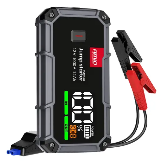 Portable 3in1 Jump Starter/LED/Powerbank 12V 12Ah 1000A PRO AMIO-04676
