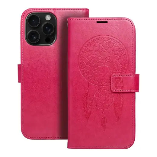 MEZZO dreamcatcher knyginio tipo telefono dėklas iPhone 16 Pro Max violetinis