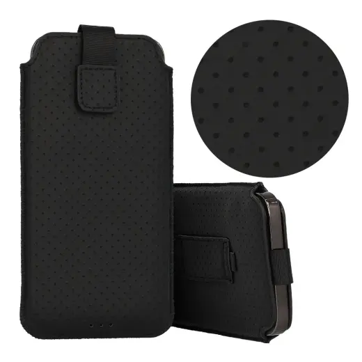 HIT Pouch Case (Size XL) for Iphone 15/15 Pro/Iphone 16/16 Pro/Samsung S24/S24 Plus/S25/S25 Plus/A53/A55 5G design 4 black