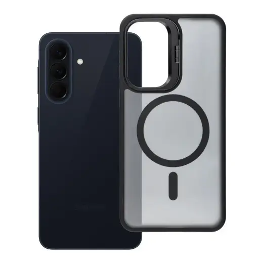 Forcell F-Protect Shadow Stand Premium phone case with stand and MagSafe support for Samsung Galaxy A57 (A576) black