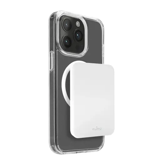 Puro Slim Power Mag ārējais akumulators (powerbank) | 4200 mAh | 15W | USB-C, MagSafe | balts