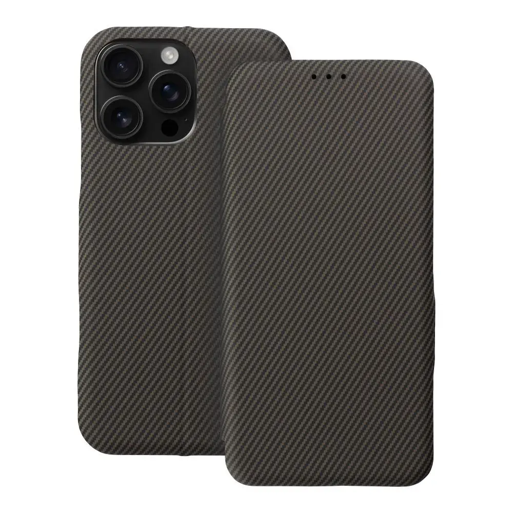 FOLIO Side Magnet grāmatveida maciņš telefonam iPhone 16 Pro Max brūns