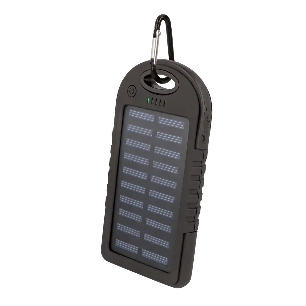 Setty solar SPBS-05 ārējais akumulators (powerbank) | 5000 mAh | Micro USB | Saules panelis | melns