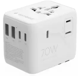 Gembird universal travel adapter reisilaadija | 70W | valge