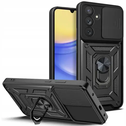 TECH-PROTECT Camshield Pro telefoni ümbris Samsung Galaxy A15 4G (A155) | A15 5G (A156) must (kaamera kaitsega)