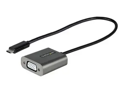 StarTech.com USB C to VGA Adapter, 1080p USB Type-C to VGA Adapter Dongle, USB-C (DP Alt Mode) to VGA Monitor|Display Video Converter, Thunderbolt 3 Compatible, 12" Long Attached Cable - USB C to VGA Converter (CDP2VGAEC) - adapter - VGA | USB - 30 cm