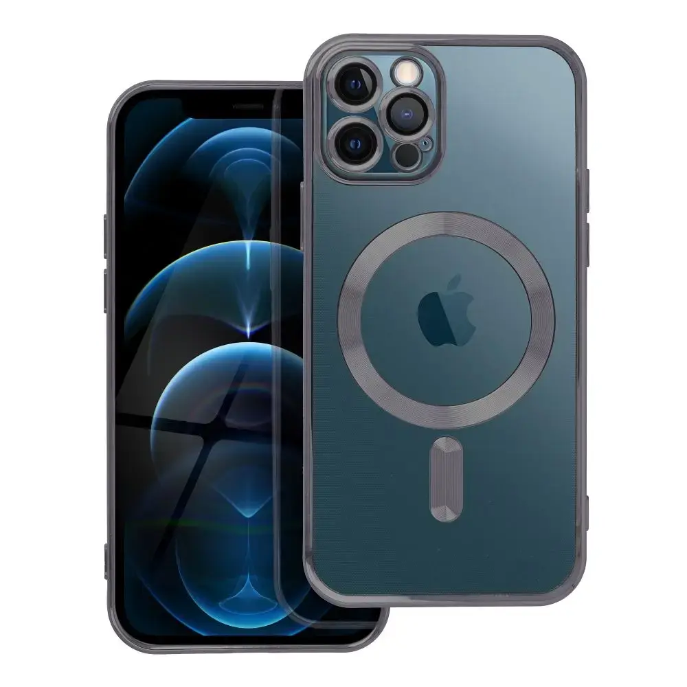 Electro Mag maciņš ar MagSafe atbalstu telefonam iPhone 12 Pro melns