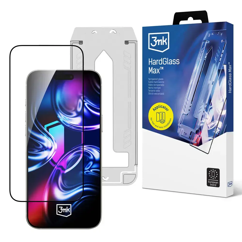 3mk Hardglass Max Tempered Glass for iPhone 16 Pro | 17