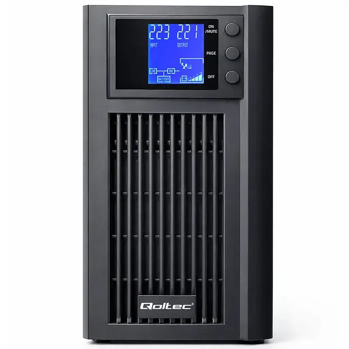 Qoltec Pure Sine Wave UPS Emergency Power Supply | 3kVA | 2400W | AVR | LCD