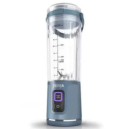 Ninja pārnēsājams bezvadu kokteiļu blenderis, 0.5l, zils