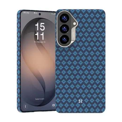 Benks Magnetic Armor Air Armor Grid Kevlar maciņš telefonam Samsung Galaxy S26 (S942) zils