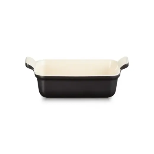 "Le Creuset" stačiakampio formos "Heritage Stoneware" 19x14 cm / 1,1 l juoda