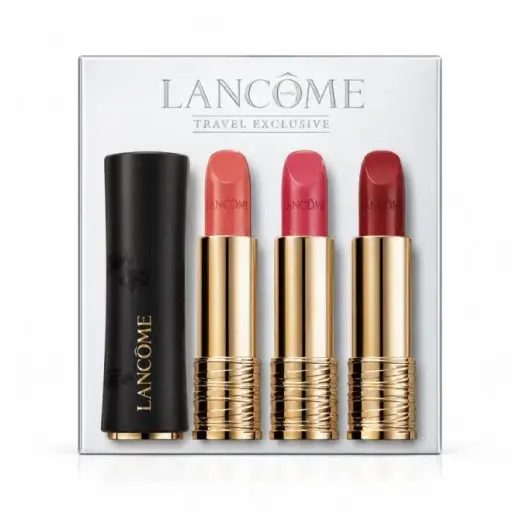 Set Lancome: L'Absolu Rouge, Cream, Cream Lipstick, 01, 3.4 g + L'Absolu Rouge, Cream, Cream Lipstick, 08, 3.4 g + L'Absolu Rouge, Cream Lipstick, 264, Peut-Etre, 3.4 g