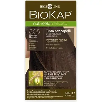 Biokap NUTRICOLOR DELICATO - hair color - 5.05 brown light chestnut 140 ml