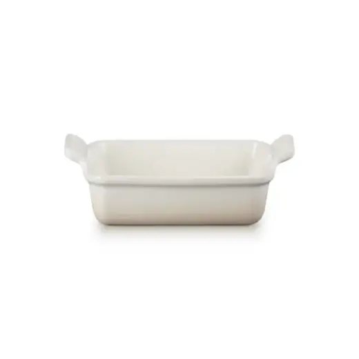 "Le Creuset" stačiakampio formos "Heritage Stoneware" 19x14 cm / 1,1 l baltos spalvos