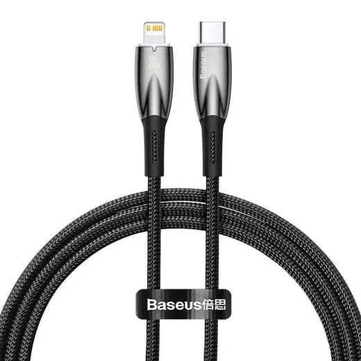 Baseus Glimmer Series data transfer and charging cable | USB-C to Lightning | 20W | 1m | black