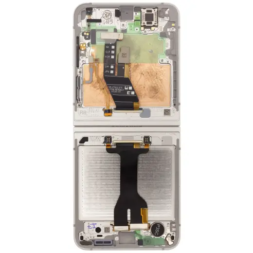 LCD display + Touch Unit + Front Cover Samsung F761 Galaxy Z Flip 7 FE 5G White (Service Pack)