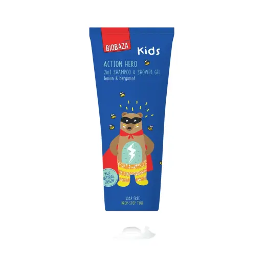 Biobaza, Action Hero, Shower Gel & Shampoo 2-In-1, 250 ml