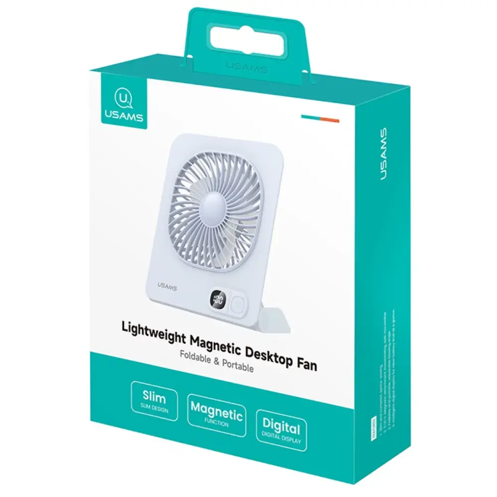 Lightweight Magnetic Desktop Fan USAMS   blue