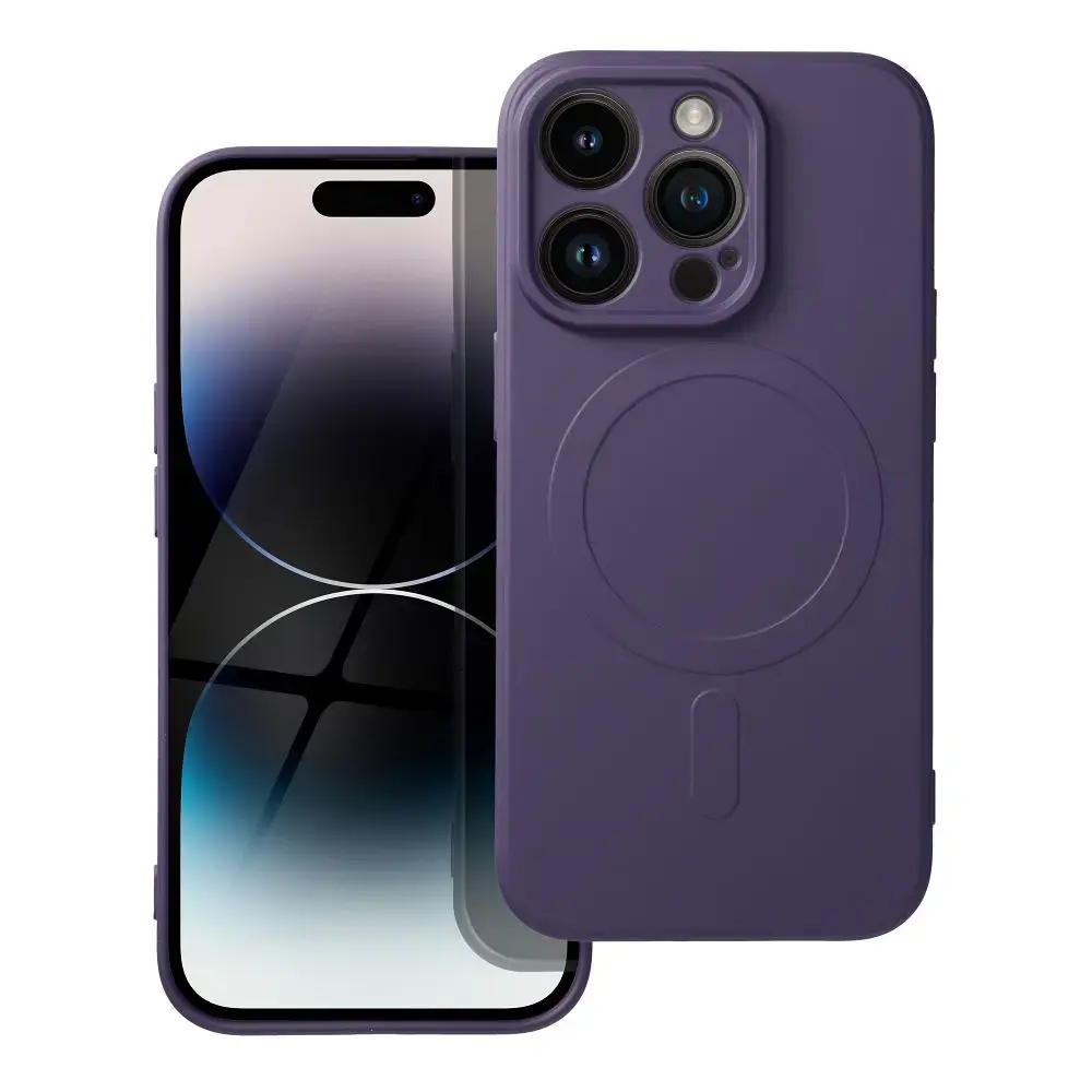 Silicone Mag Cover maciņš ar MagSafe atbalstu telefonam iPhone 14 Pro violets