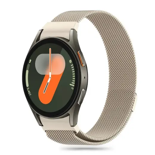 Tech-Protect Milaneseband išmaniojo laikrodžio dirželis Samsung Galaxy Watch 4/5/5 Pro/6/7/FE | nerūdijantis plienas | smėlio