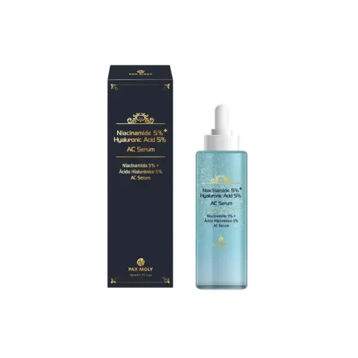 PaxMoly, Ac Serum, Niacinamide 5% + Hyaluronic Acid 5%, Anti-Aging, Day & Night, Serum, For Face, 50 ml