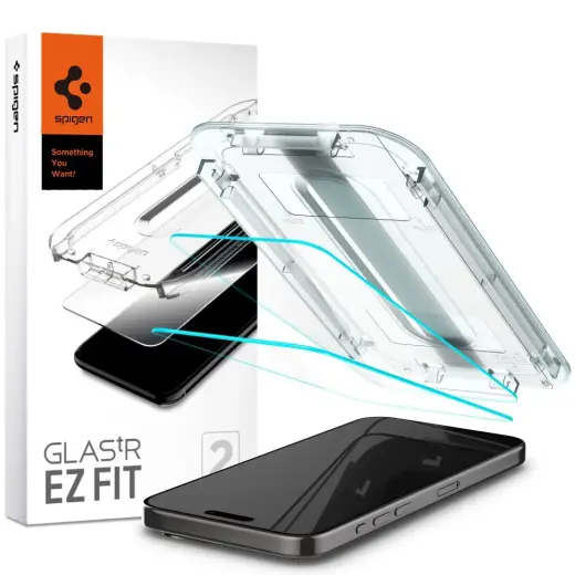 SPIGEN EZ FIT ekrāna aizsargstikls for iPhone 15 Pro Max caurspīdīgs